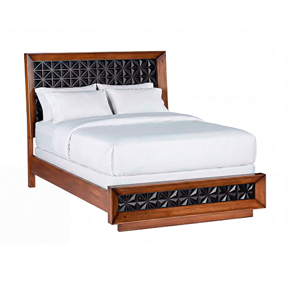 Side view of Black Diamond Casual Honey Queen Panel Bed