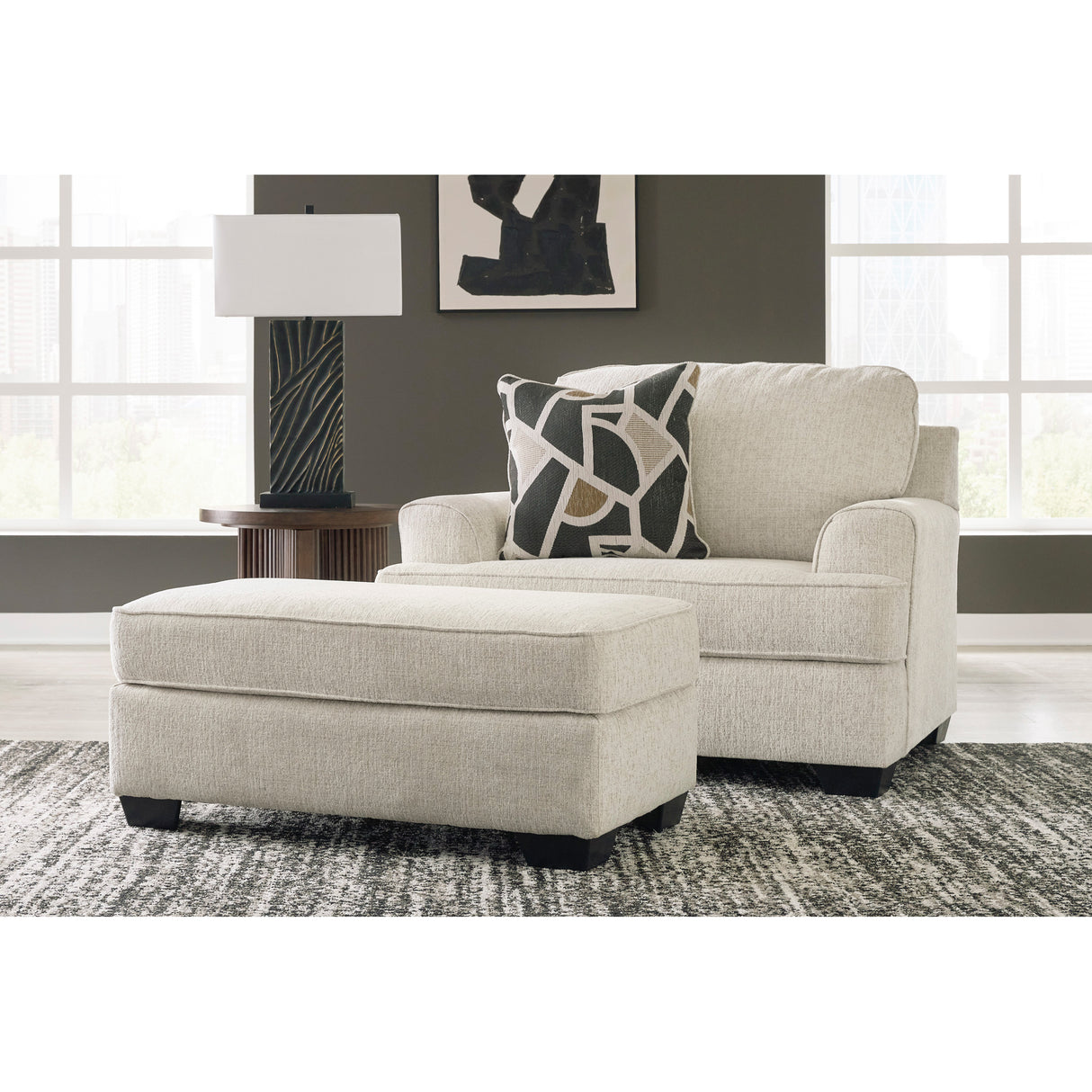 Room setting 2 featuring Heartcort Quartz Oversized Chair and a Half