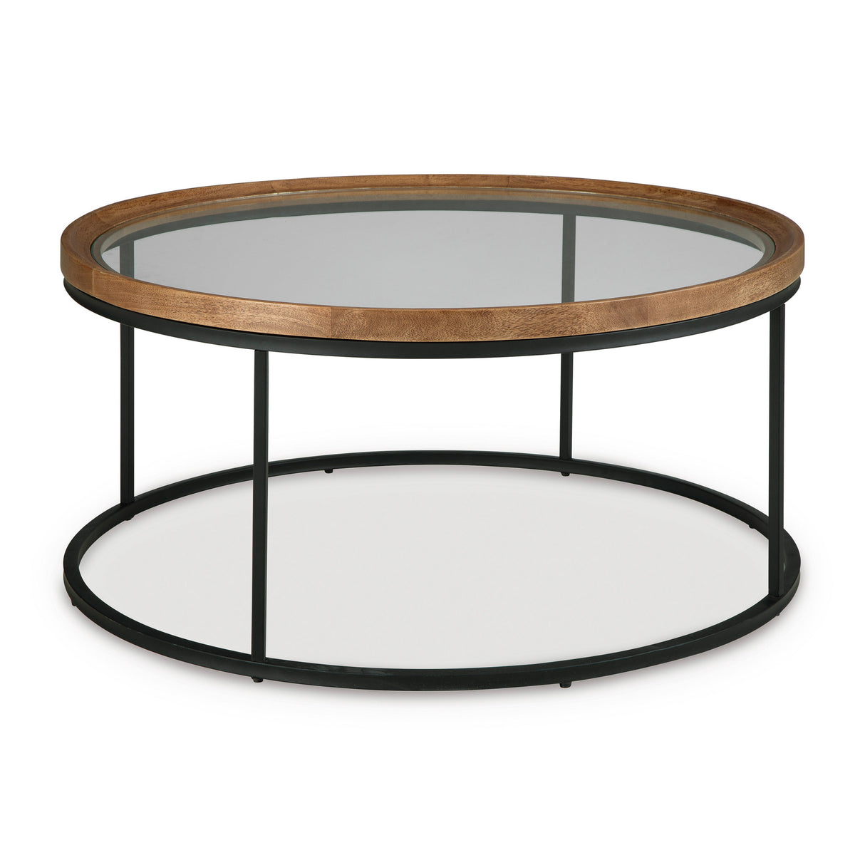 Front right view of Noraluna Brown Cocktail Table