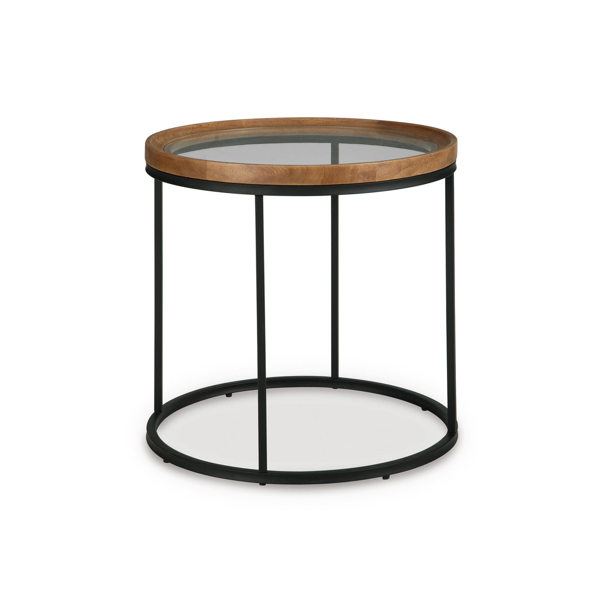 Front right view of Noraluna Brown End Table