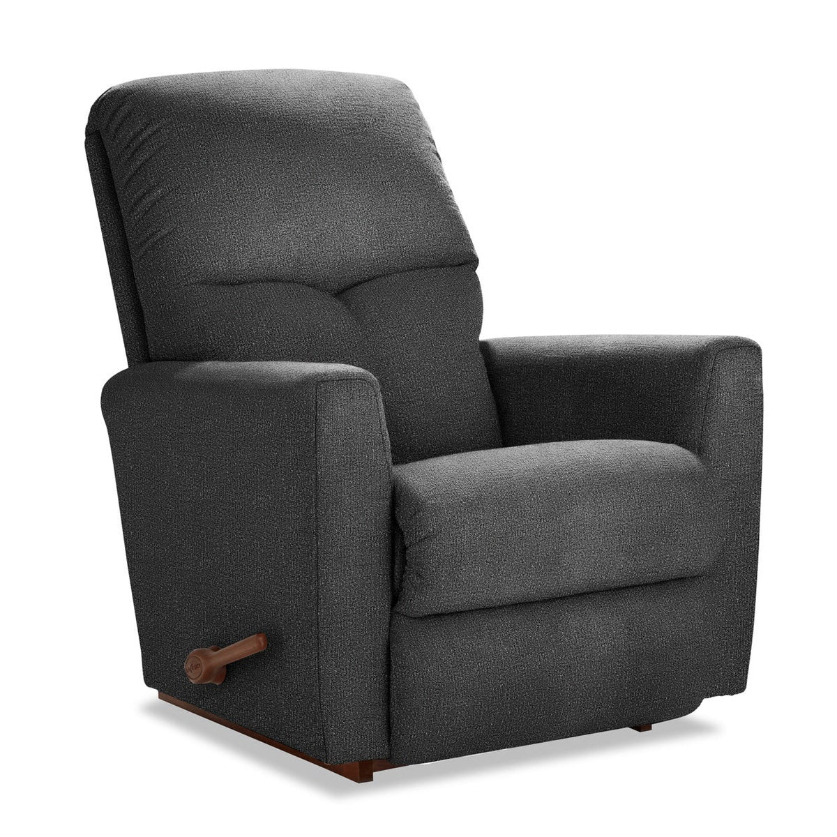 Gray recliner chair on a white background