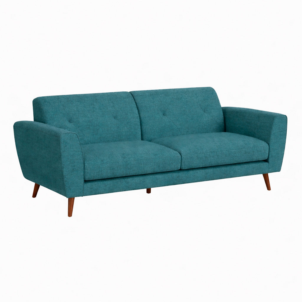 Front right view of Sonata Teal Sofa