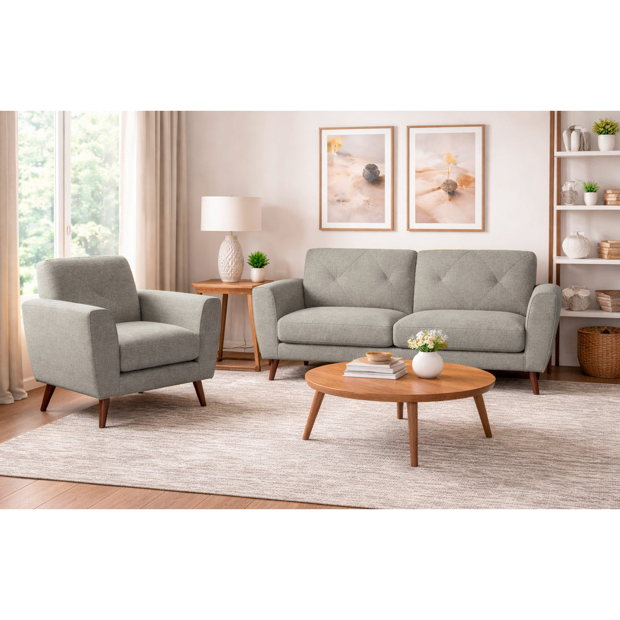A room setting featuring Sonata Gray Sofa