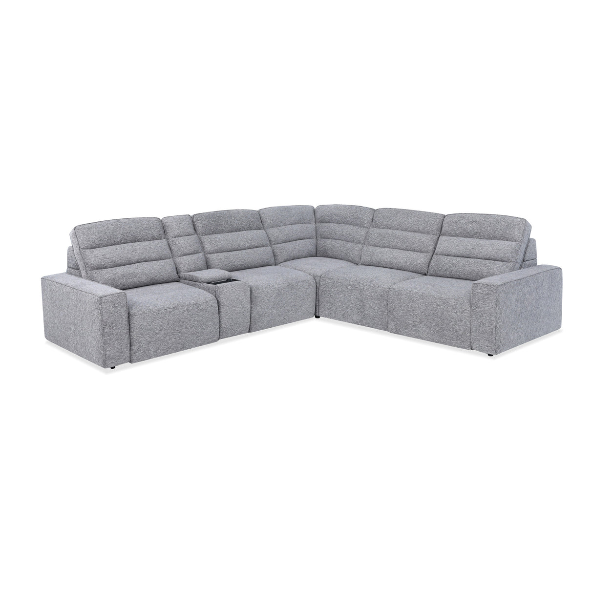 Duncan Smoke 6 Piece Power Slider Chaise Sleeper Sectional QK1106103