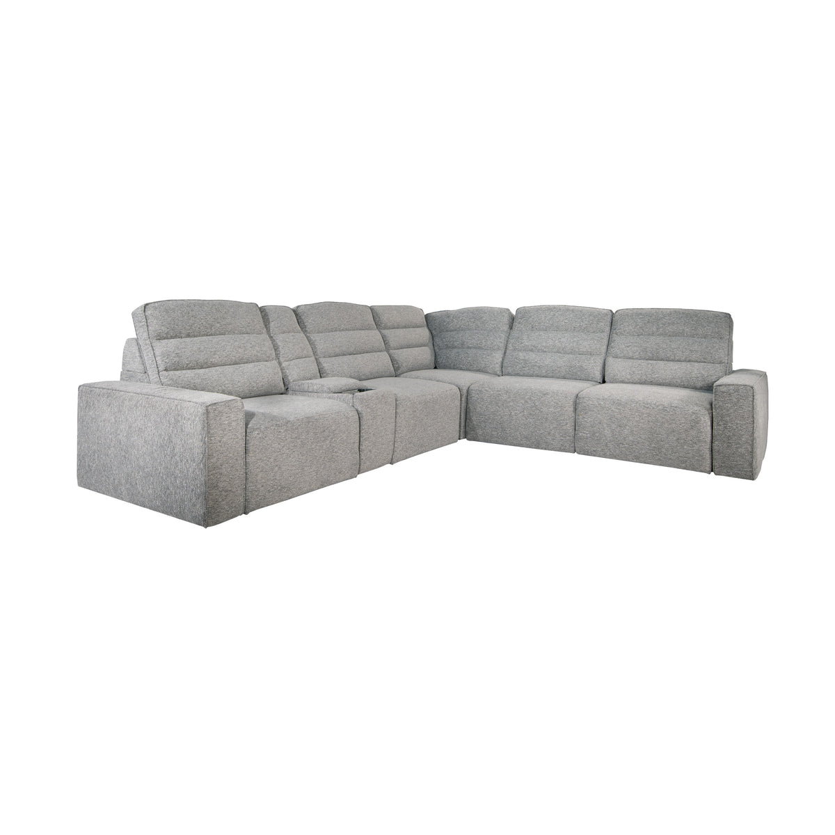 Duncan Smoke 6 Piece Power Slider Chaise Sleeper Sectional QK1106103