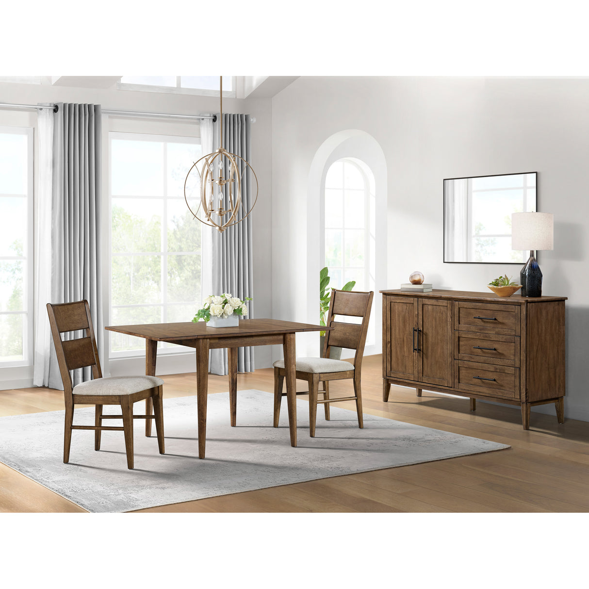 A room setting featuring Koloa Brown Server