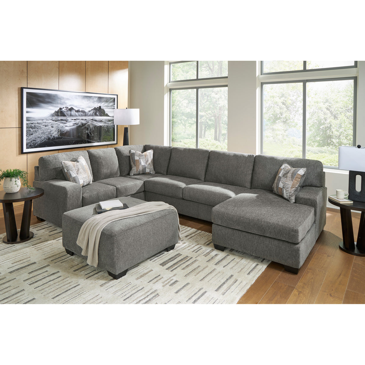 Room setting 3 featuring Greystone Seyler Lane 3 Piece Left Chaise Sectional