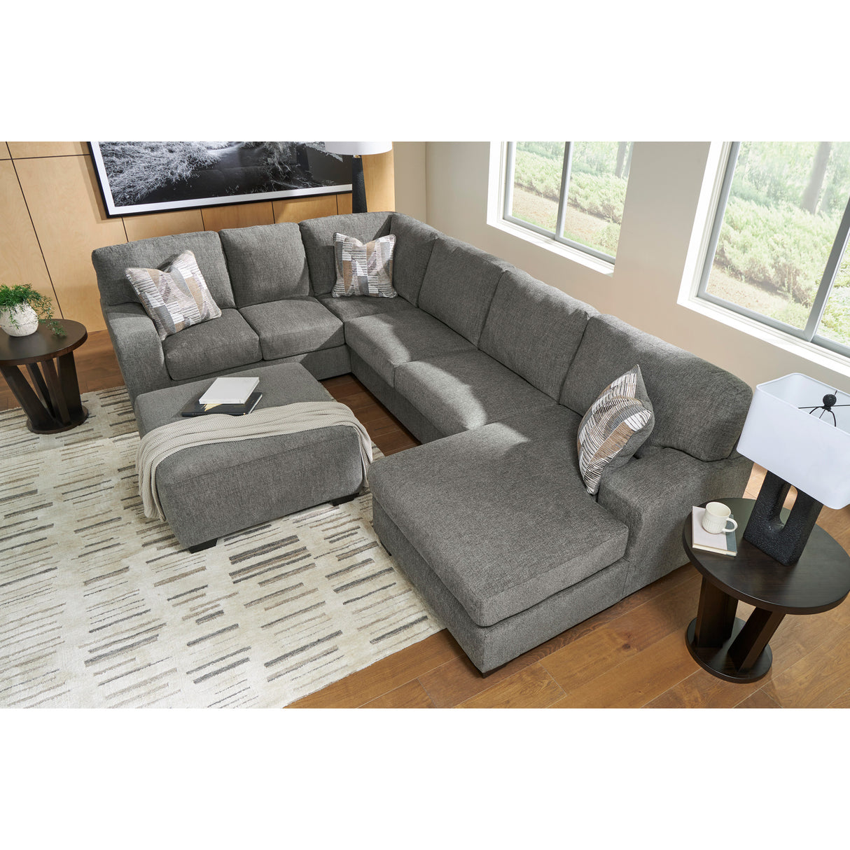 Room setting 4 featuring Greystone Seyler Lane 3 Piece Left Chaise Sectional
