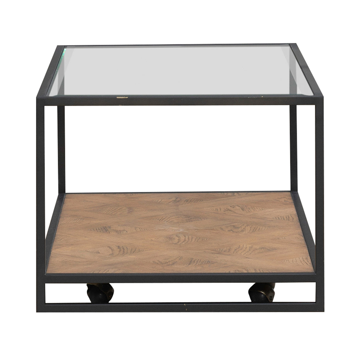 Side view of Bedford Weathered Oak Coffee Table