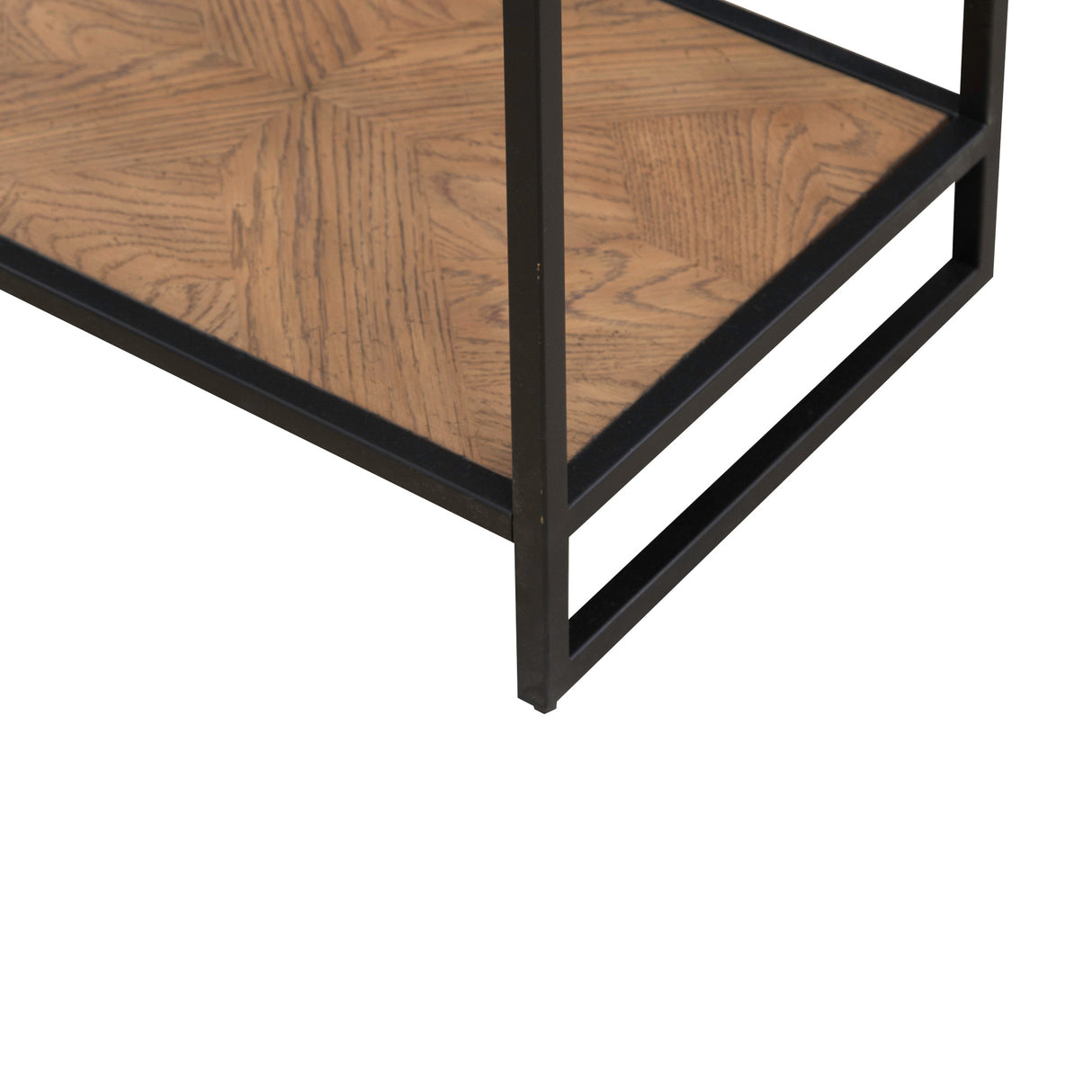 Detail view of Bedford Weathered Oak Chairside Table