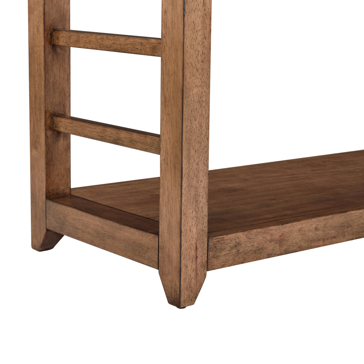 Detail view of Shaker Lakes Harvest Brown Sofa Table
