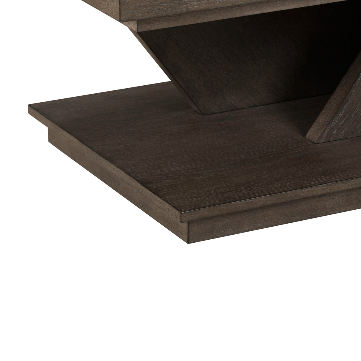 Detail view of Aspen Sky Saddle Brown Coffee Table