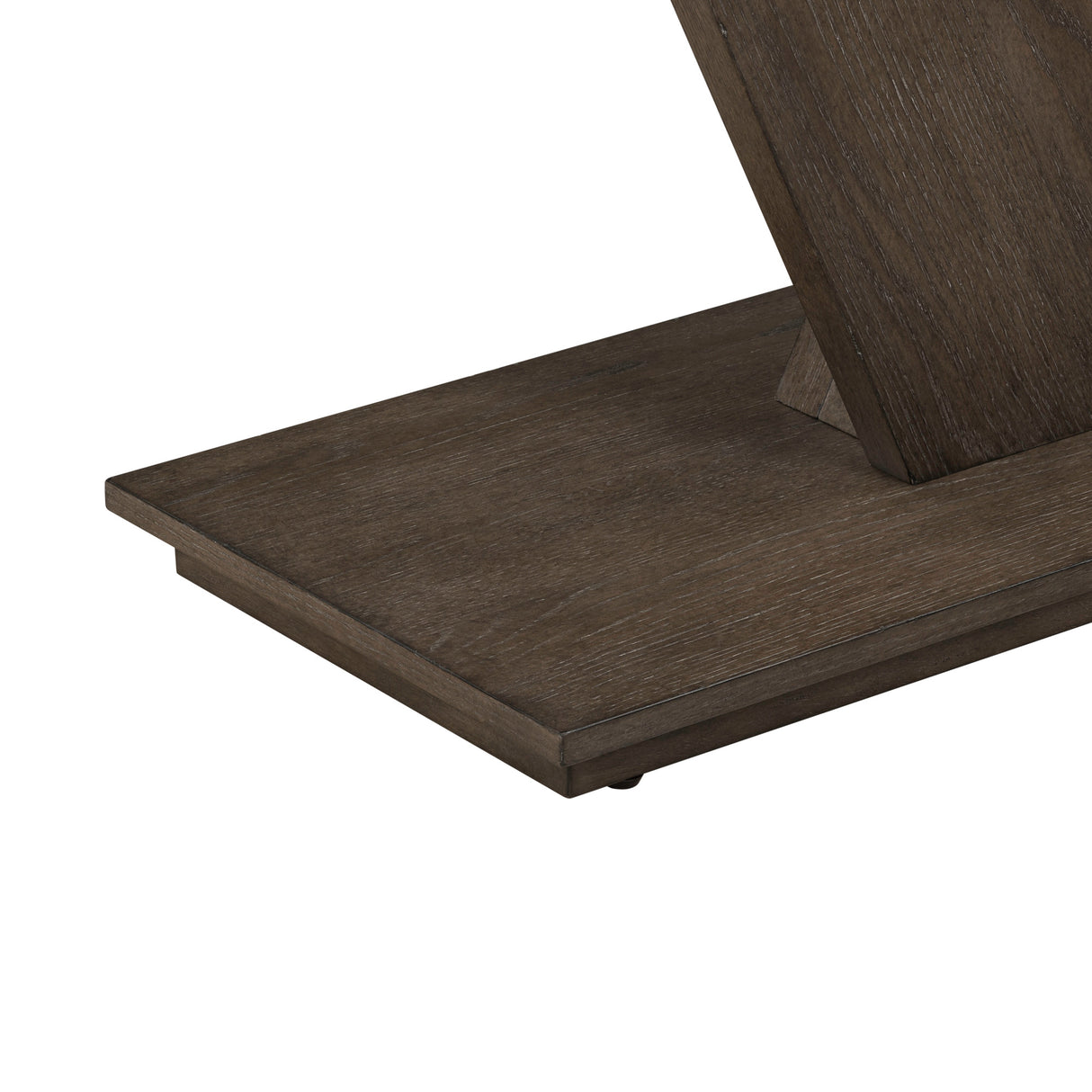 Detail view of Aspen Sky Saddle Brown Sofa Table
