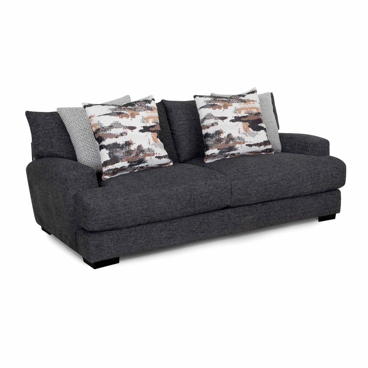 Front right view of Wake Slate Sofa