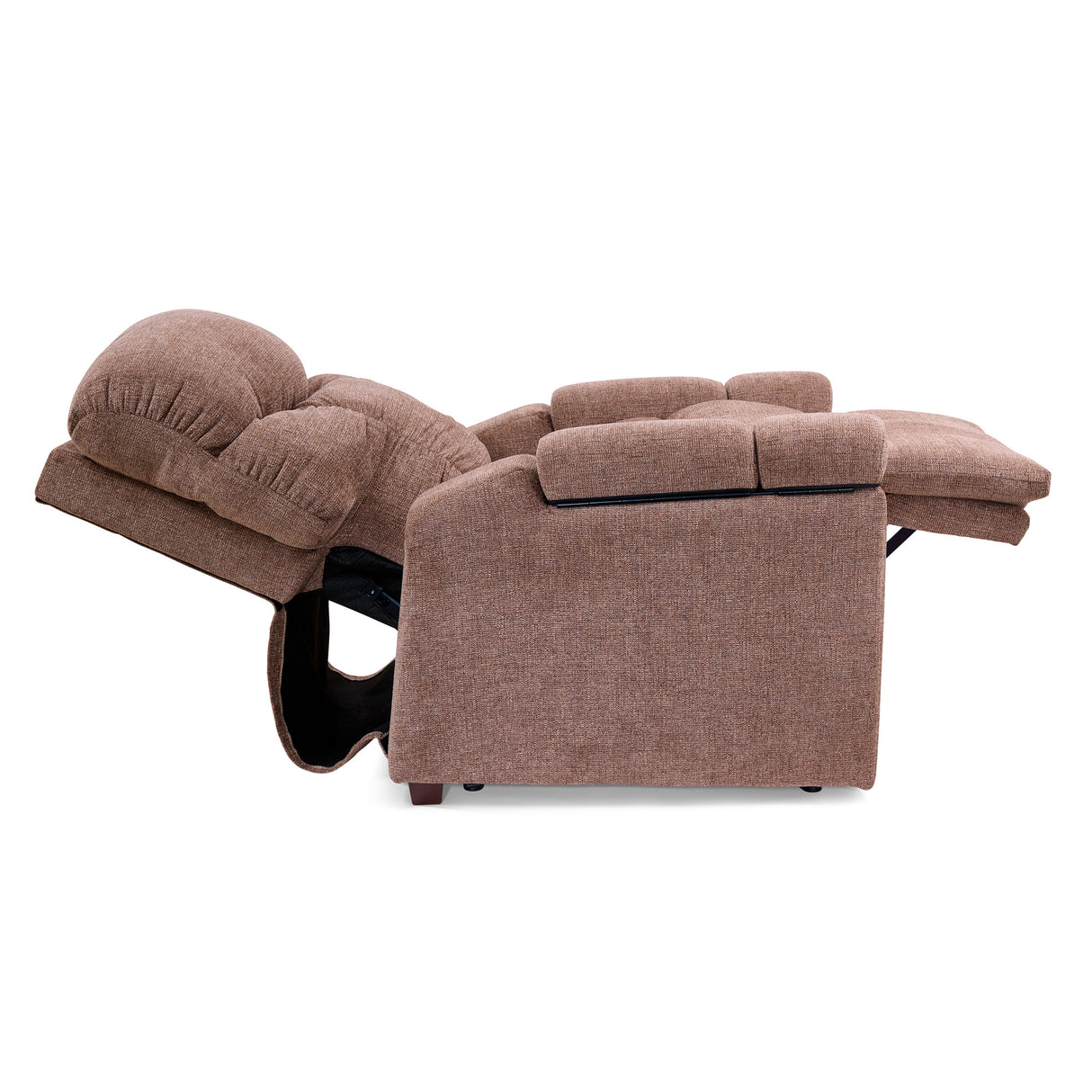 Side view of Maya Maize Power Lift Chair Recliner
