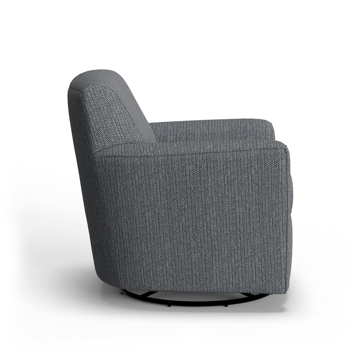 Side view of Kingman Blue Swivel Glider