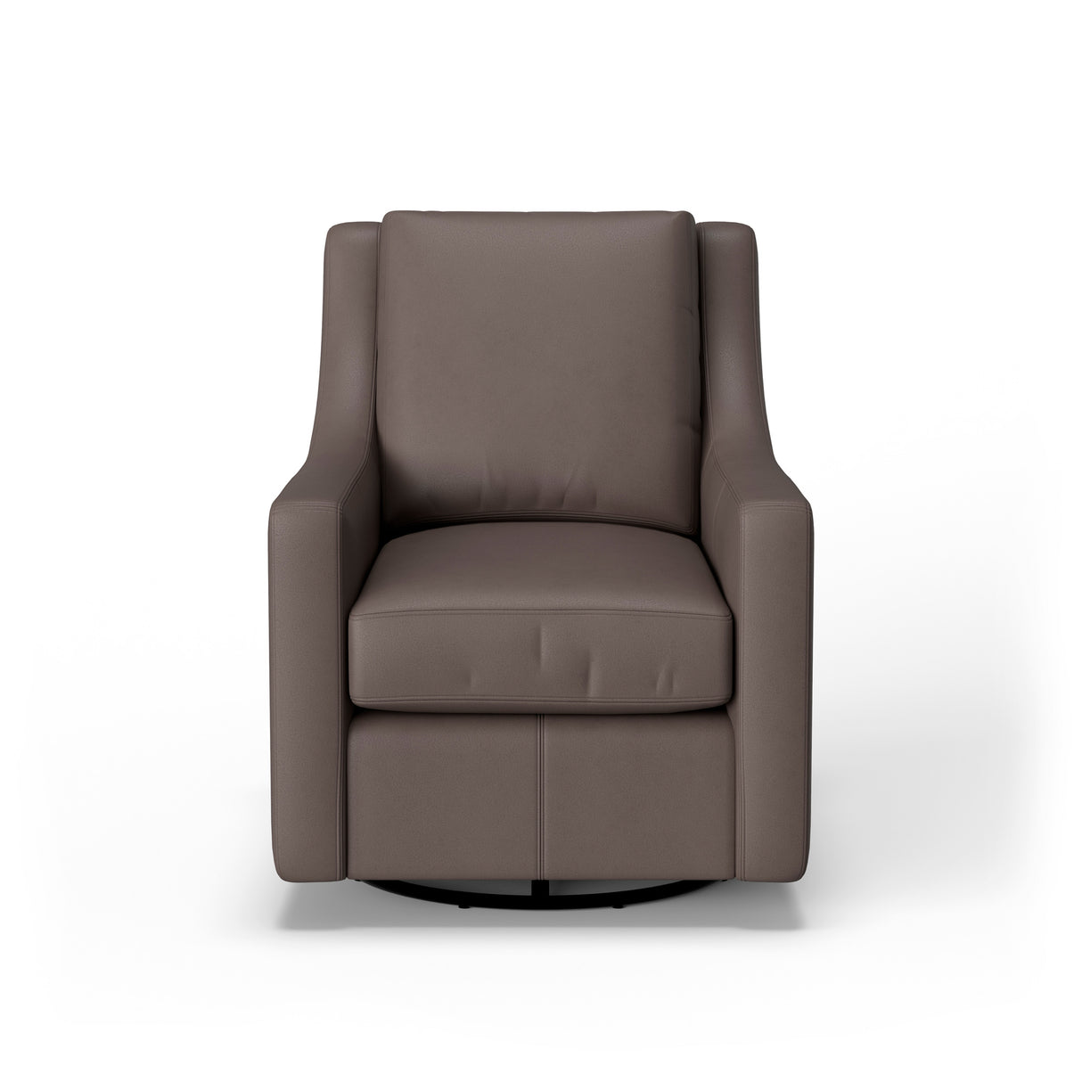 Murph Dark Stone Leather Swivel Glider QK1106561