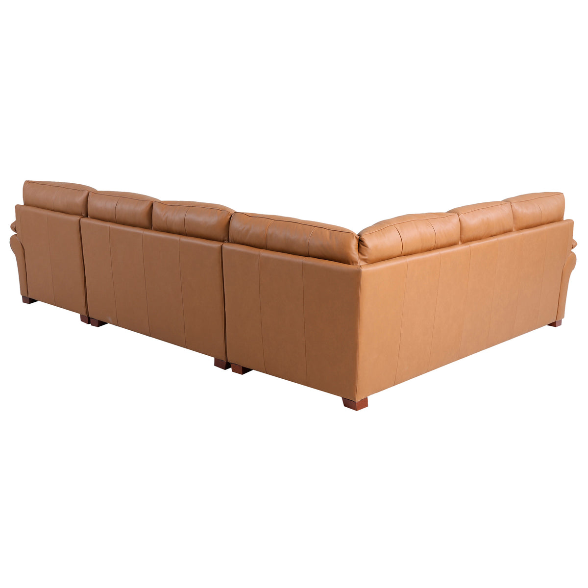 Back view of Moldova Antelope 3 Piece Right Chaise Sectional