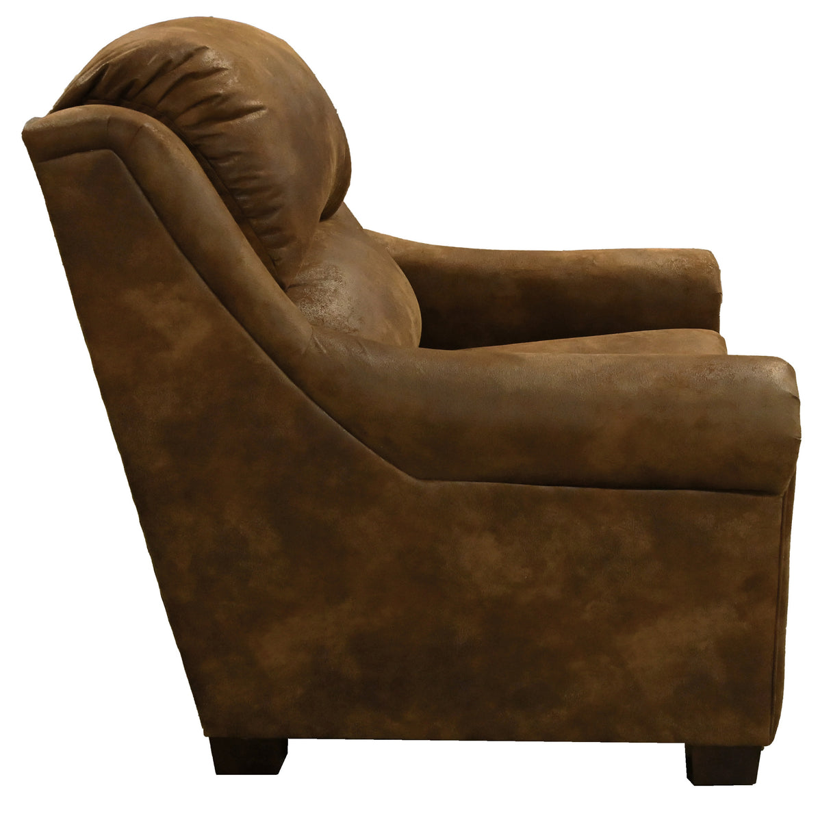 Side view of Redcliffe Tobacco Nail Head Chair