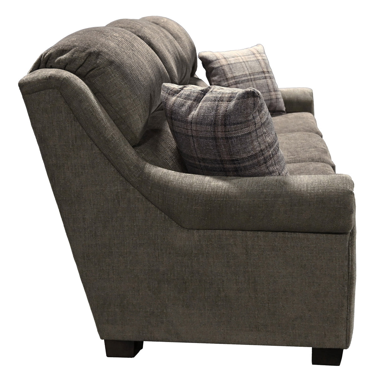 Side view of Redcliffe Truffle Nail Head Sofa