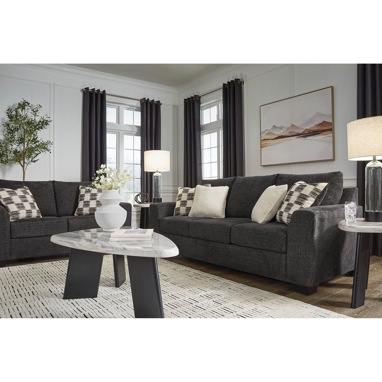 Room setting 6 featuring Loreo Ebony Sofa