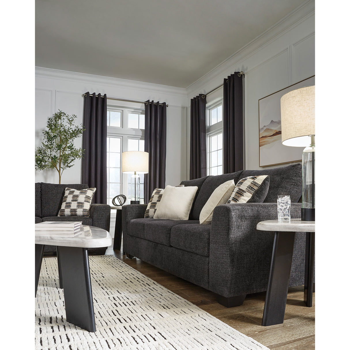 Room setting 8 featuring Loreo Ebony Sofa