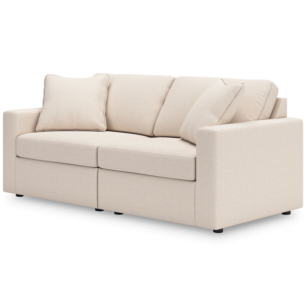 Side view of Modmax Oyster 2 Piece Loveseat