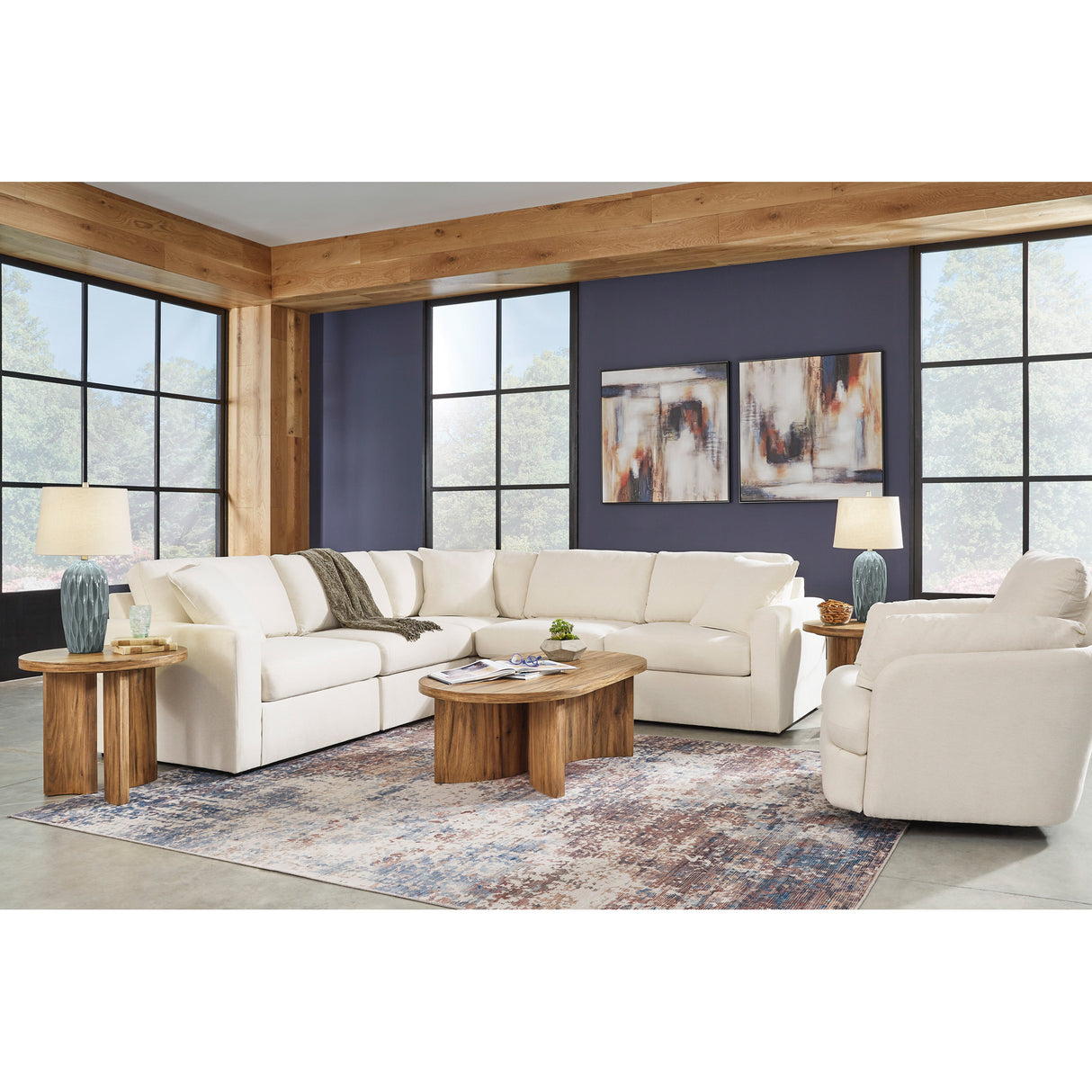 Room setting 2 featuring Modmax Oyster 5 Piece Sectional