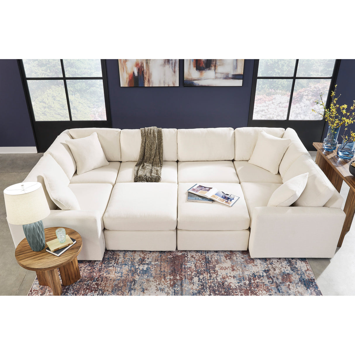 Room setting 5 featuring Modmax Oyster Ottoman