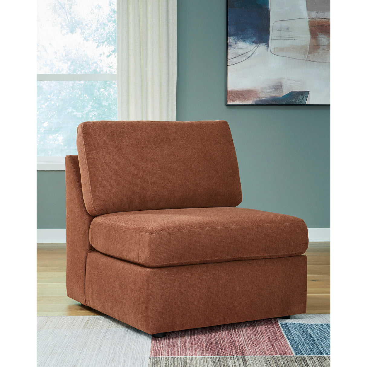 A room setting featuring Modmax Spice Armless Chair