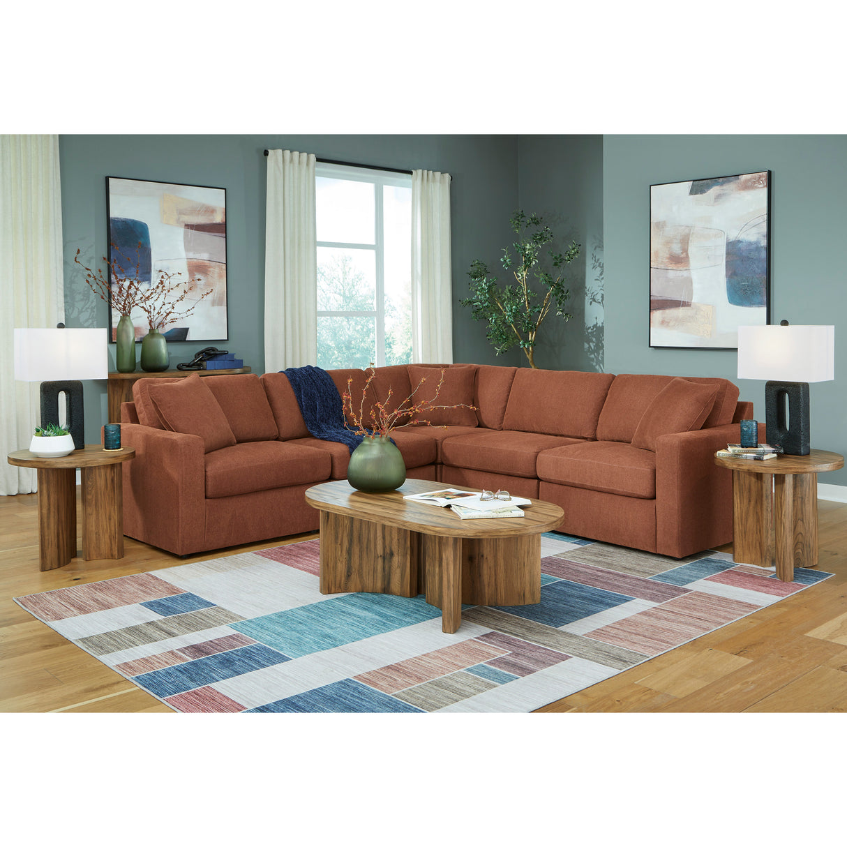 A room setting featuring Modmax Spice 5 Piece Sectional