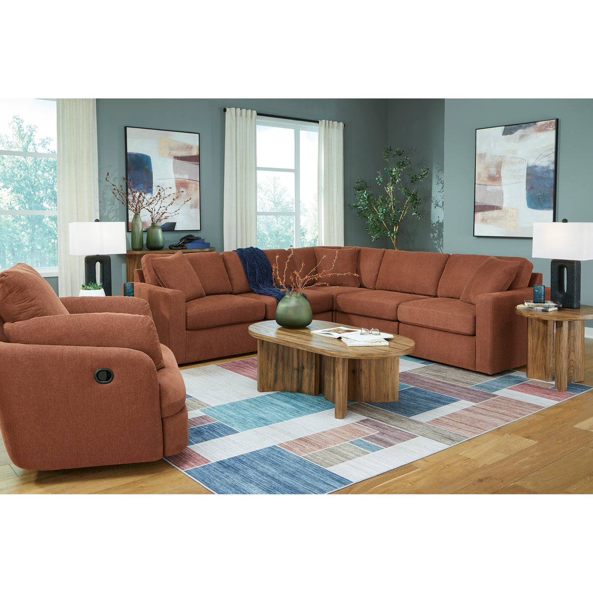 Room setting 2 featuring Modmax Spice 5 Piece Sectional