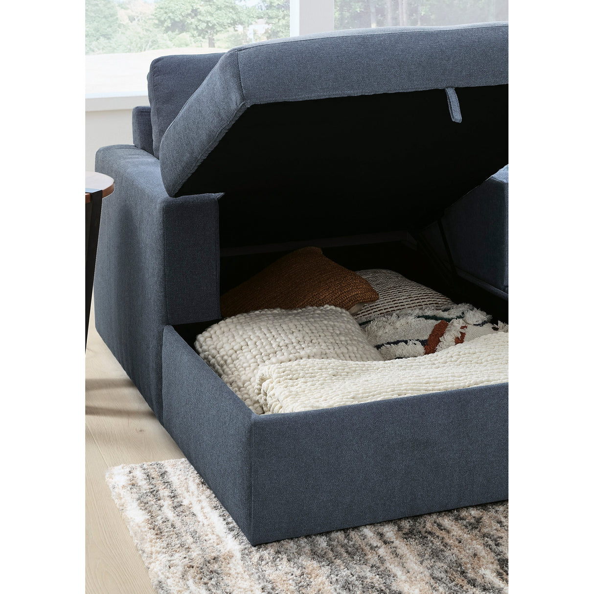 Detail view of Modmax Spice 6 Piece Left Storage Chaise Sectional
