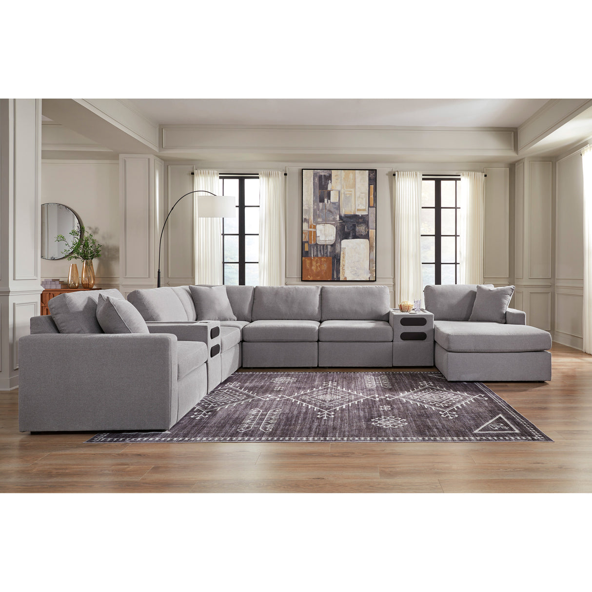 Room setting 2 featuring Modmax Granite Right Storage Chaise