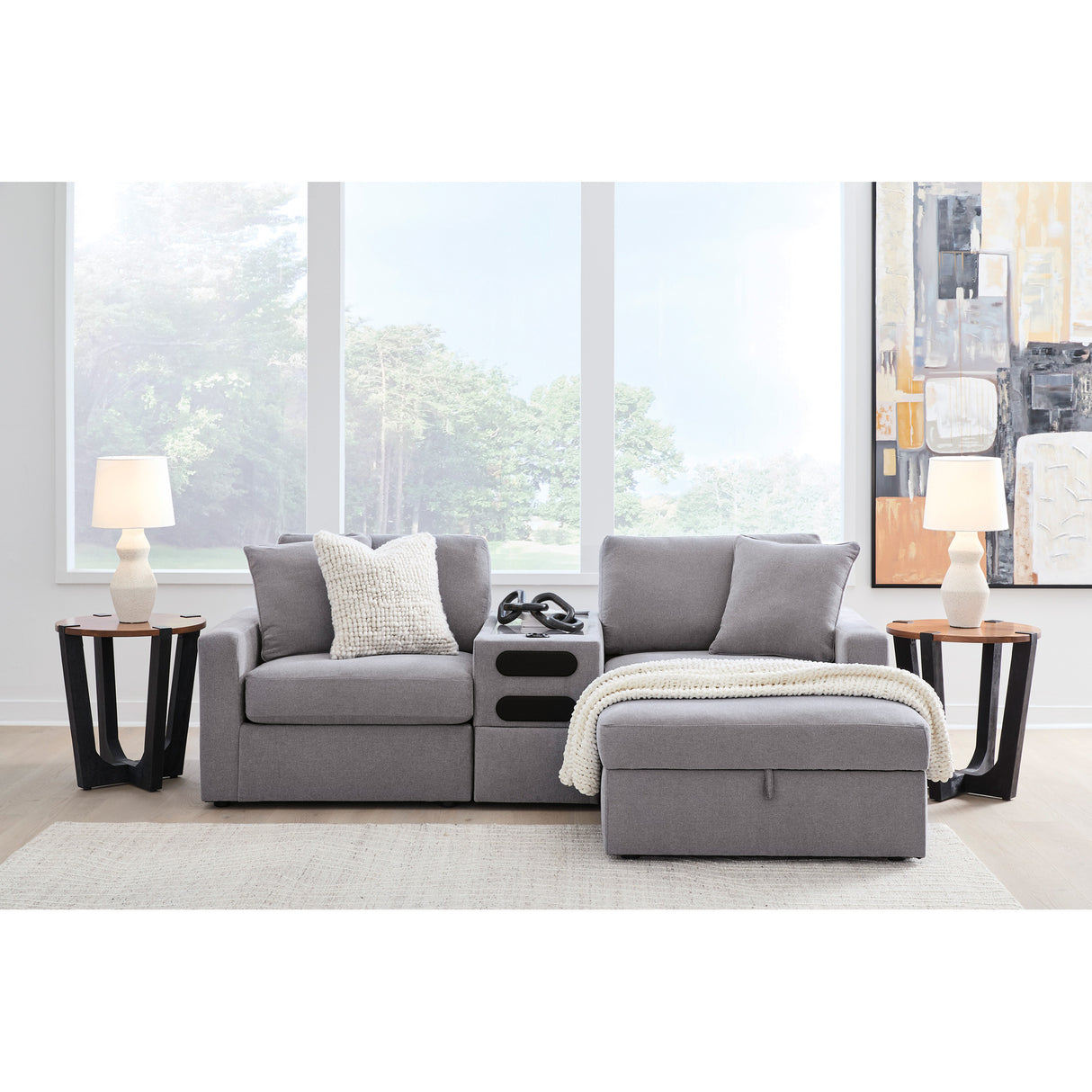 Room setting 3 featuring Modmax Granite Audio Console