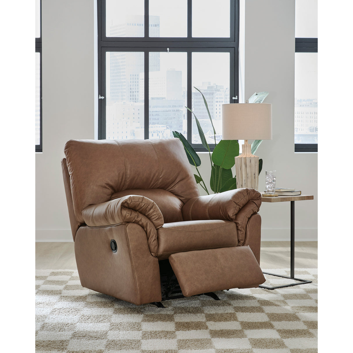 Room setting 2 featuring Whitlock Caramel Rocker Recliner