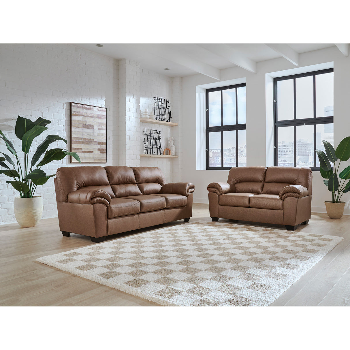 Room setting 4 featuring Whitlock Caramel Loveseat