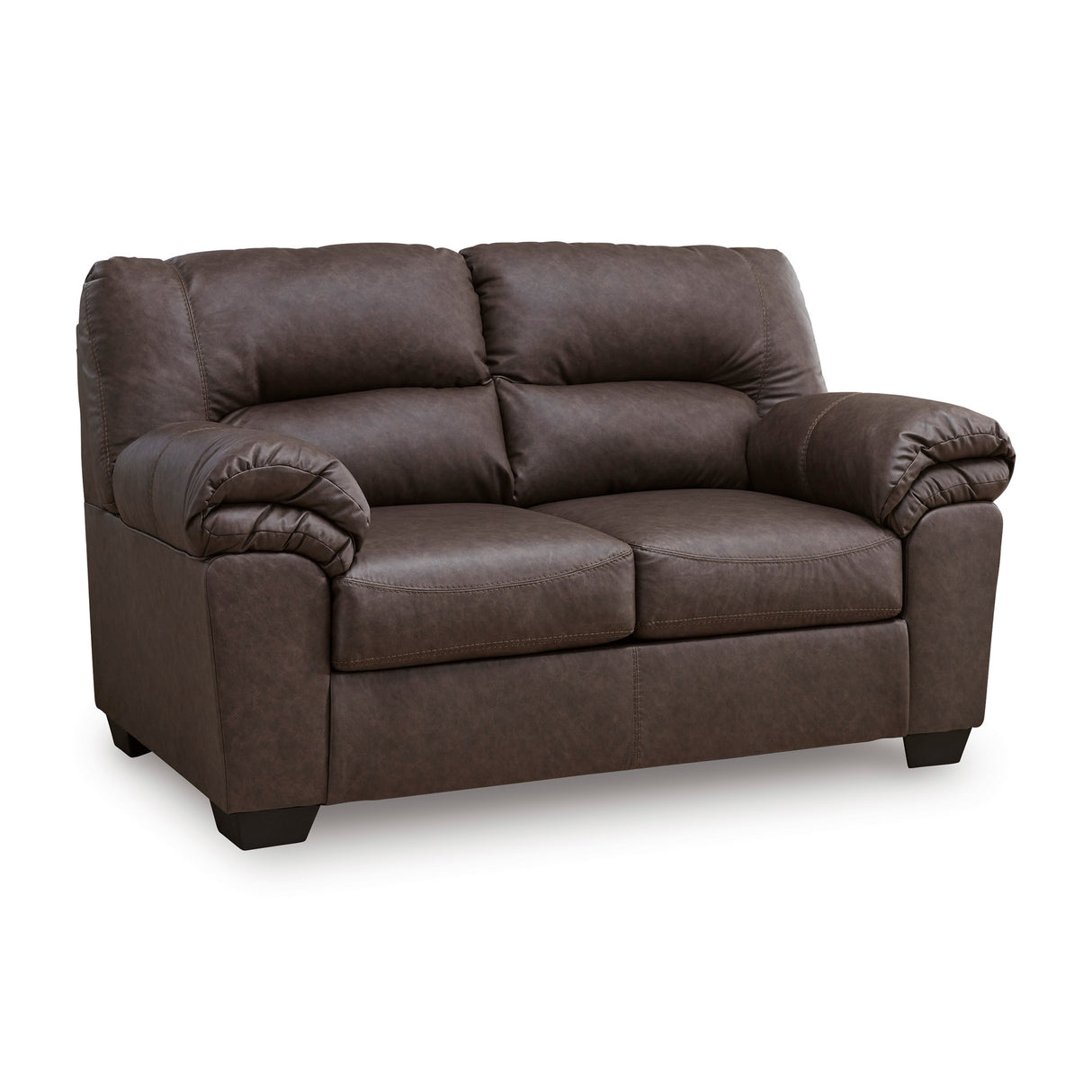 Front right view of Whitlock Umber Loveseat
