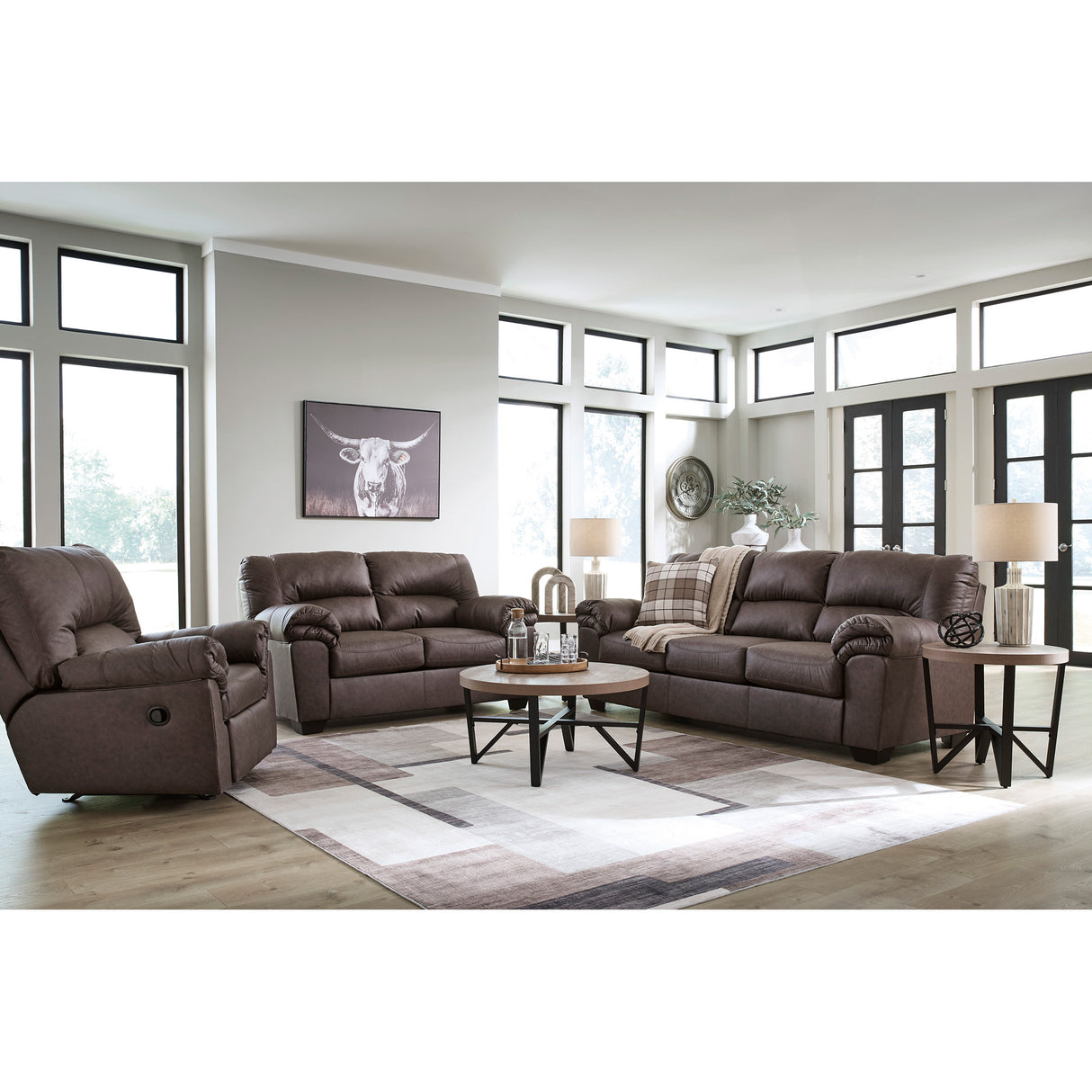 Room setting 2 featuring Whitlock Umber Loveseat