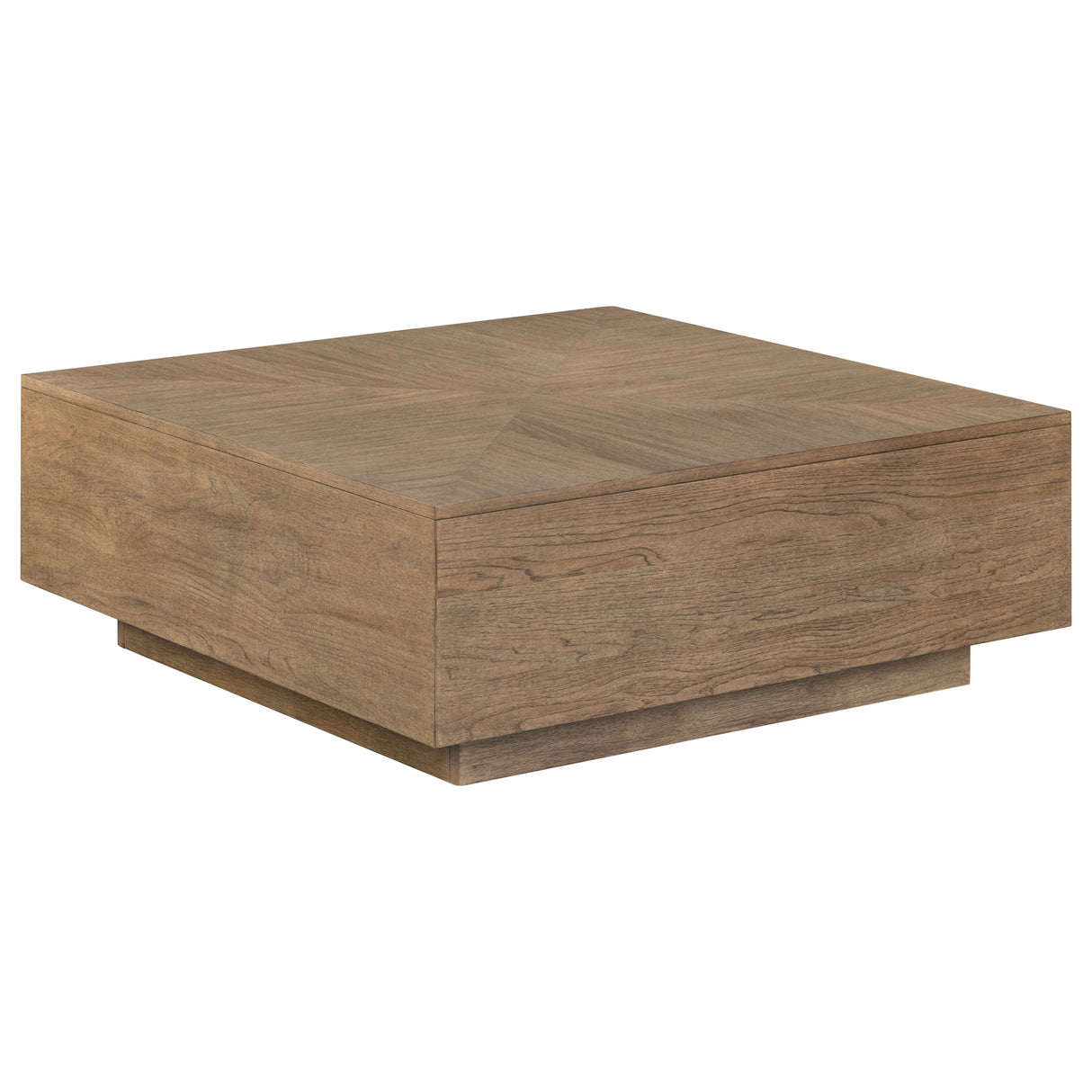 Front right view of Artisan Home Sienna Stone Square Coffee Table