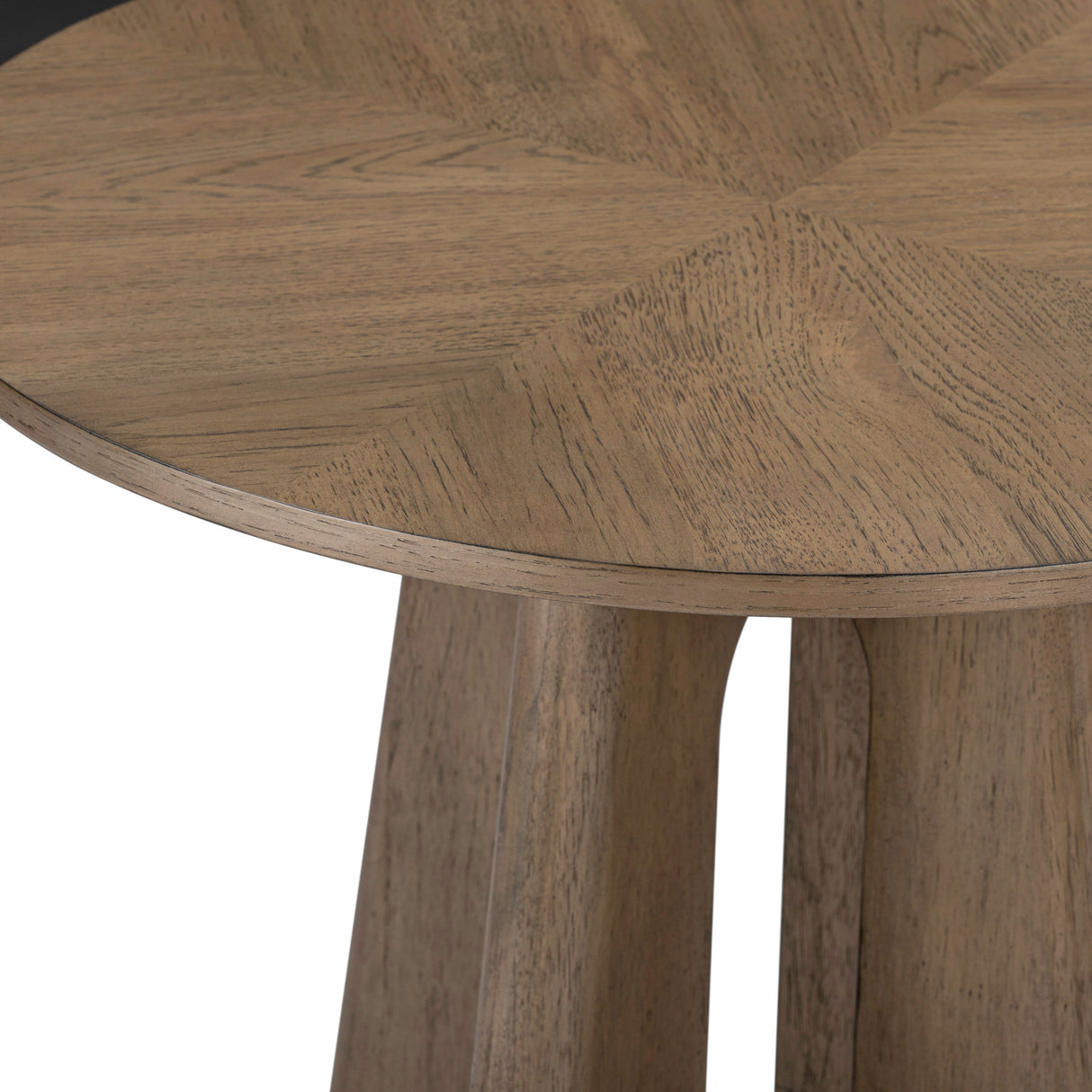 Detail view of Hendrix Natural Round End Table