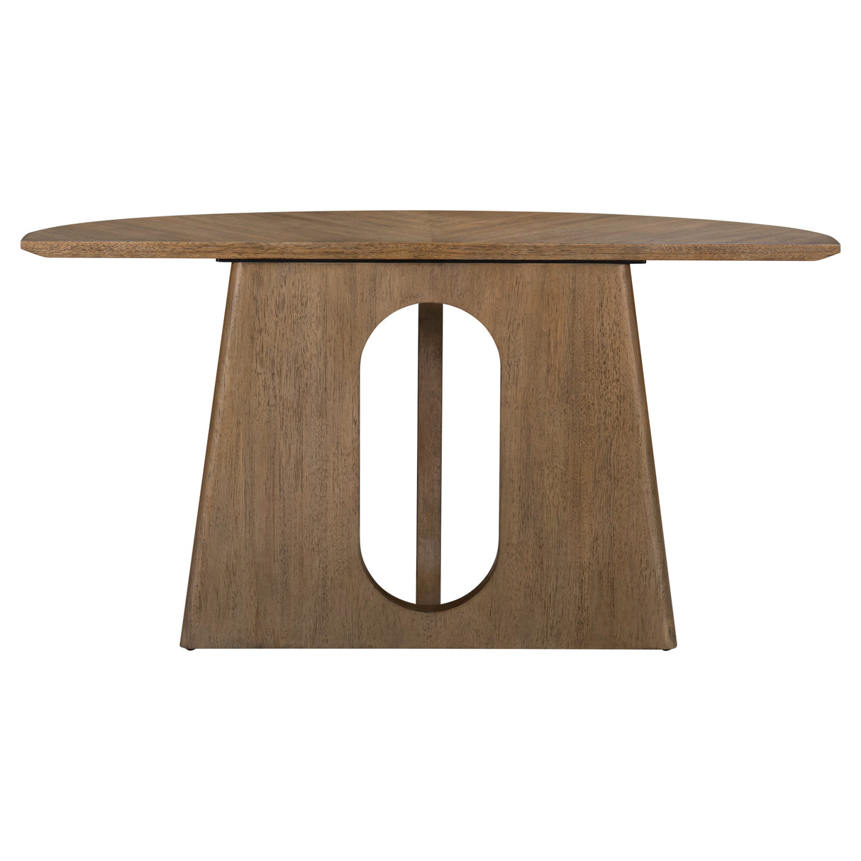 Back view of Hendrix Natural Demilune Sofa Table