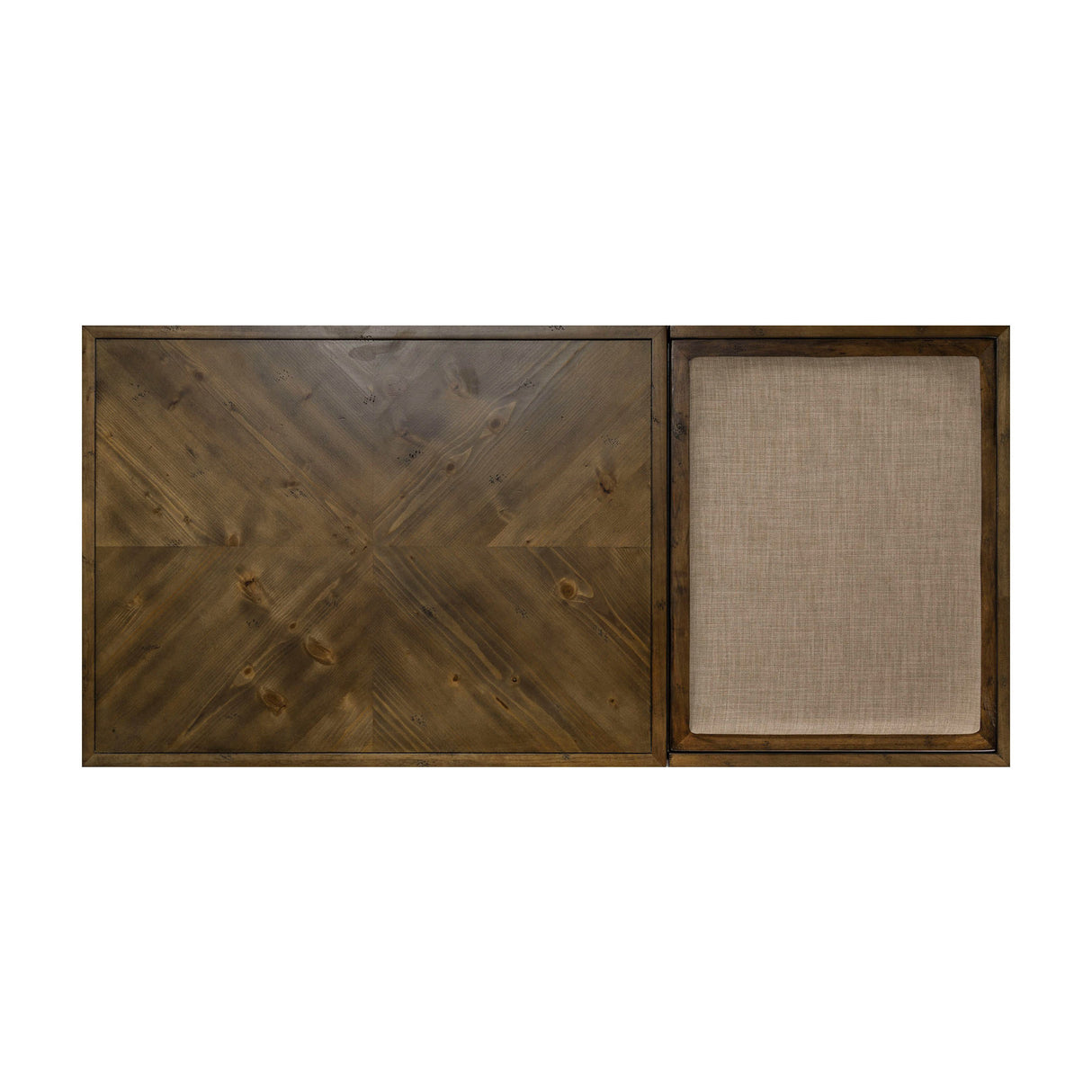 Top view of Mitchell Nutmeg Lift Top Coffee Table