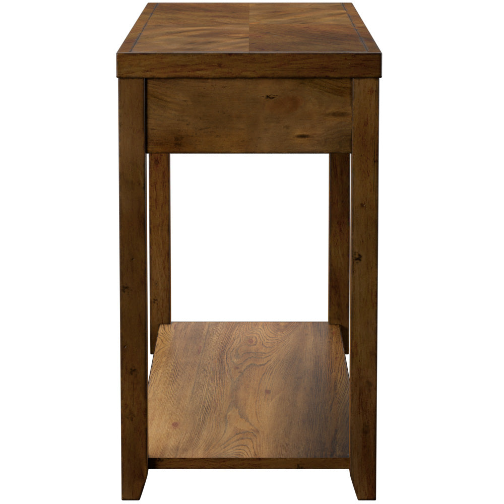 Side view of Mitchell Nutmeg Sofa Table
