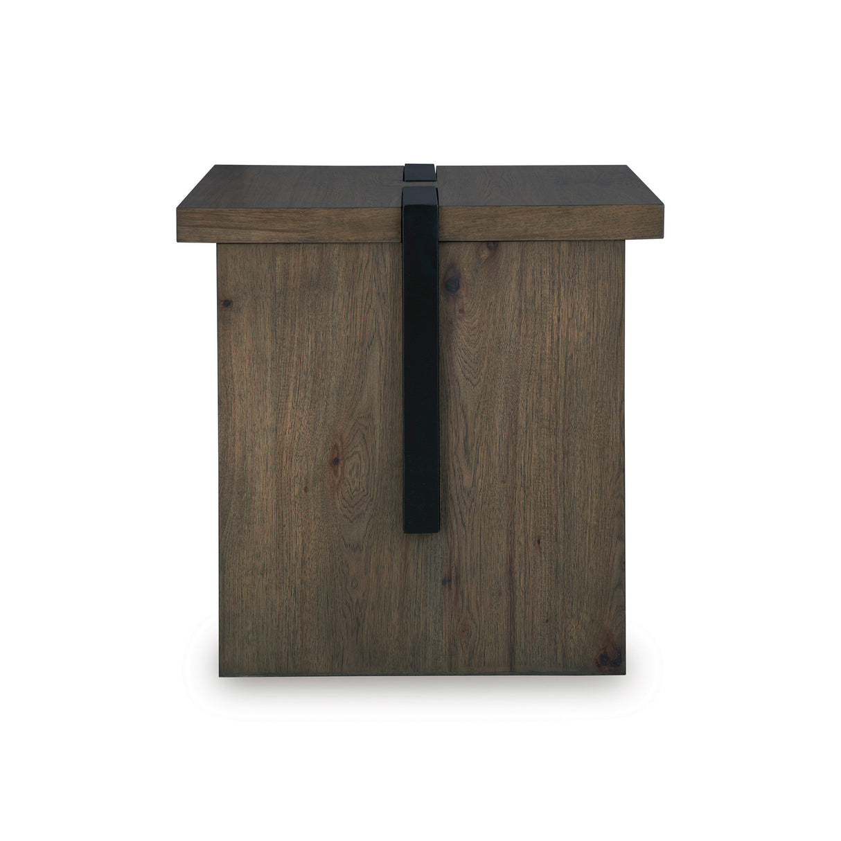 Side view of Kandinew Brown Square End Table