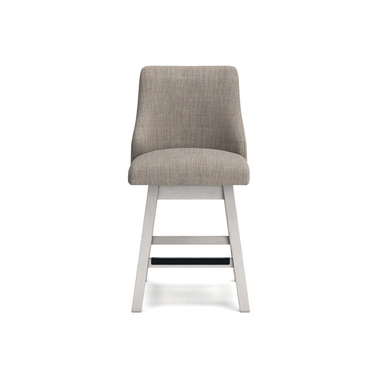 Robbinsdale Antique White Upholstered Swivel Counter Stool QK1107504