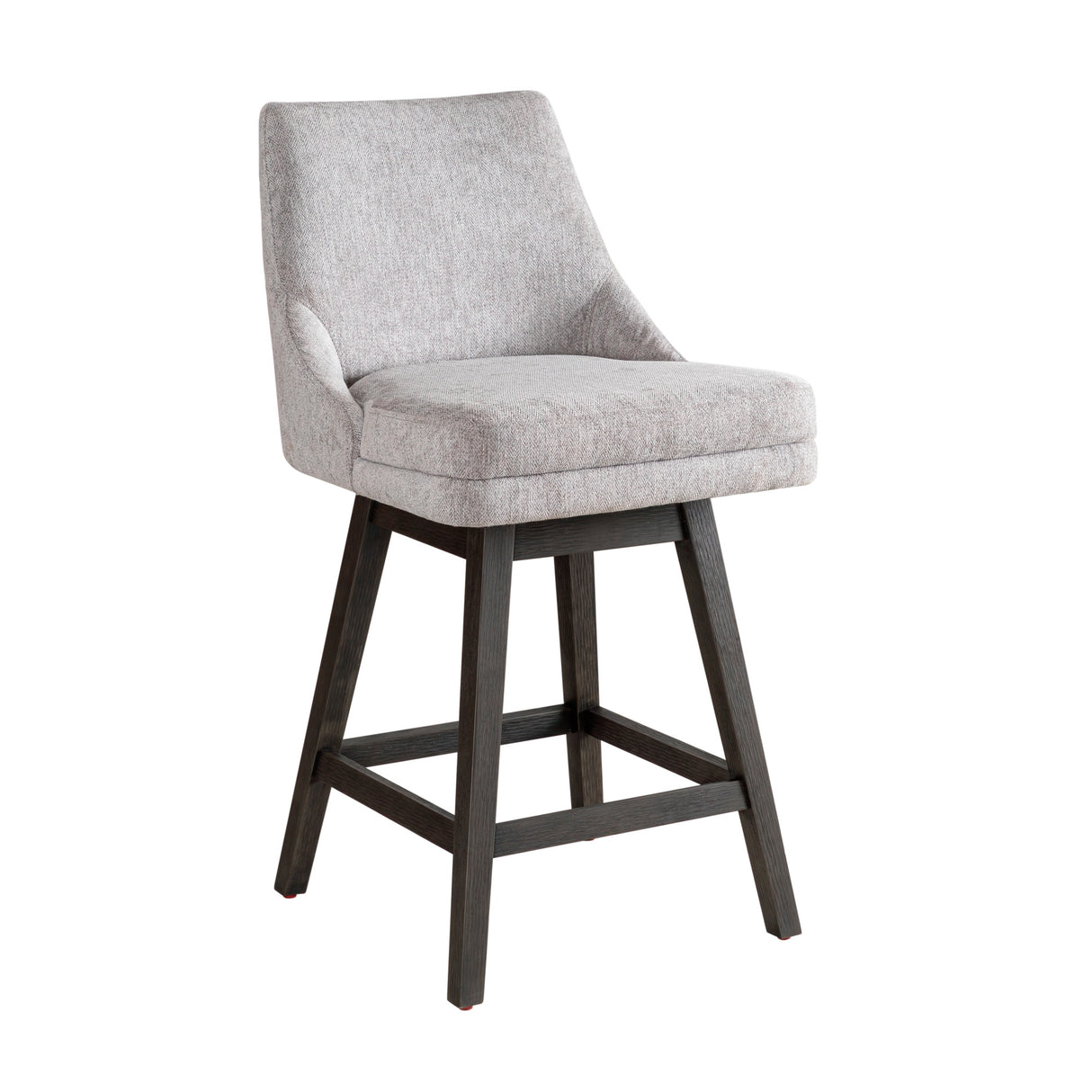 Front right view of Branson Gray Swivel Counter Stool