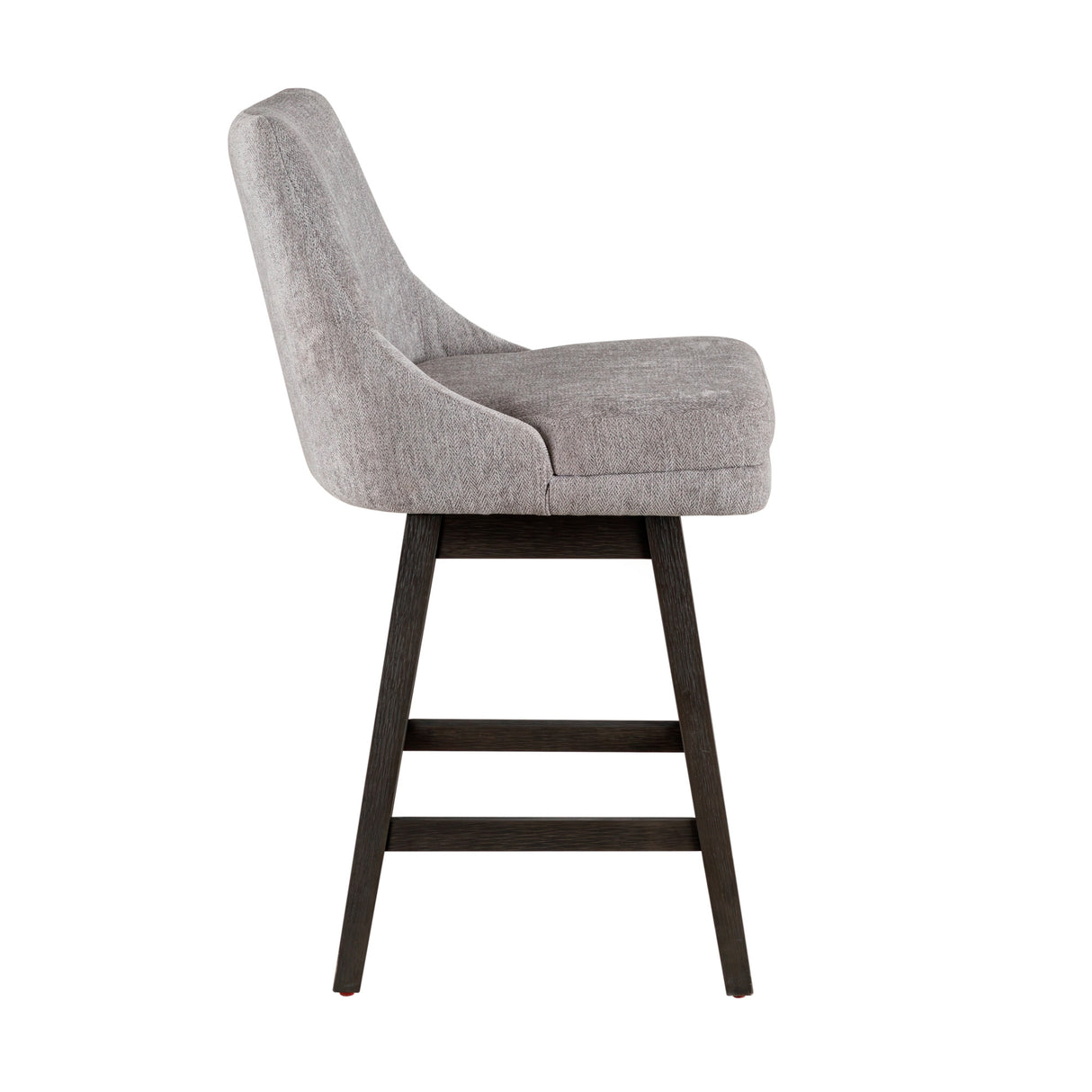 Side view of Branson Gray Swivel Counter Stool