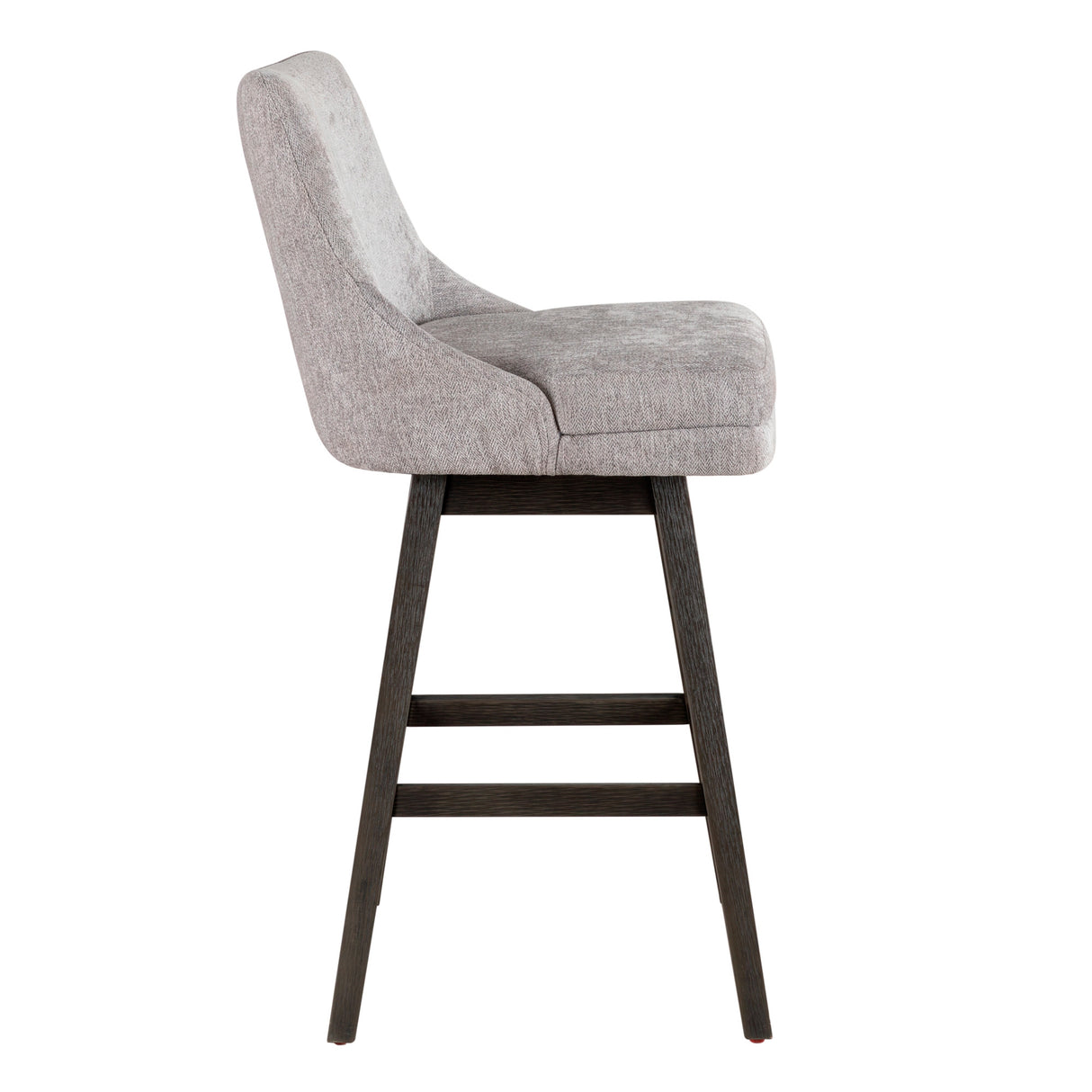 Side view of Branson Gray Swivel Bar Stool