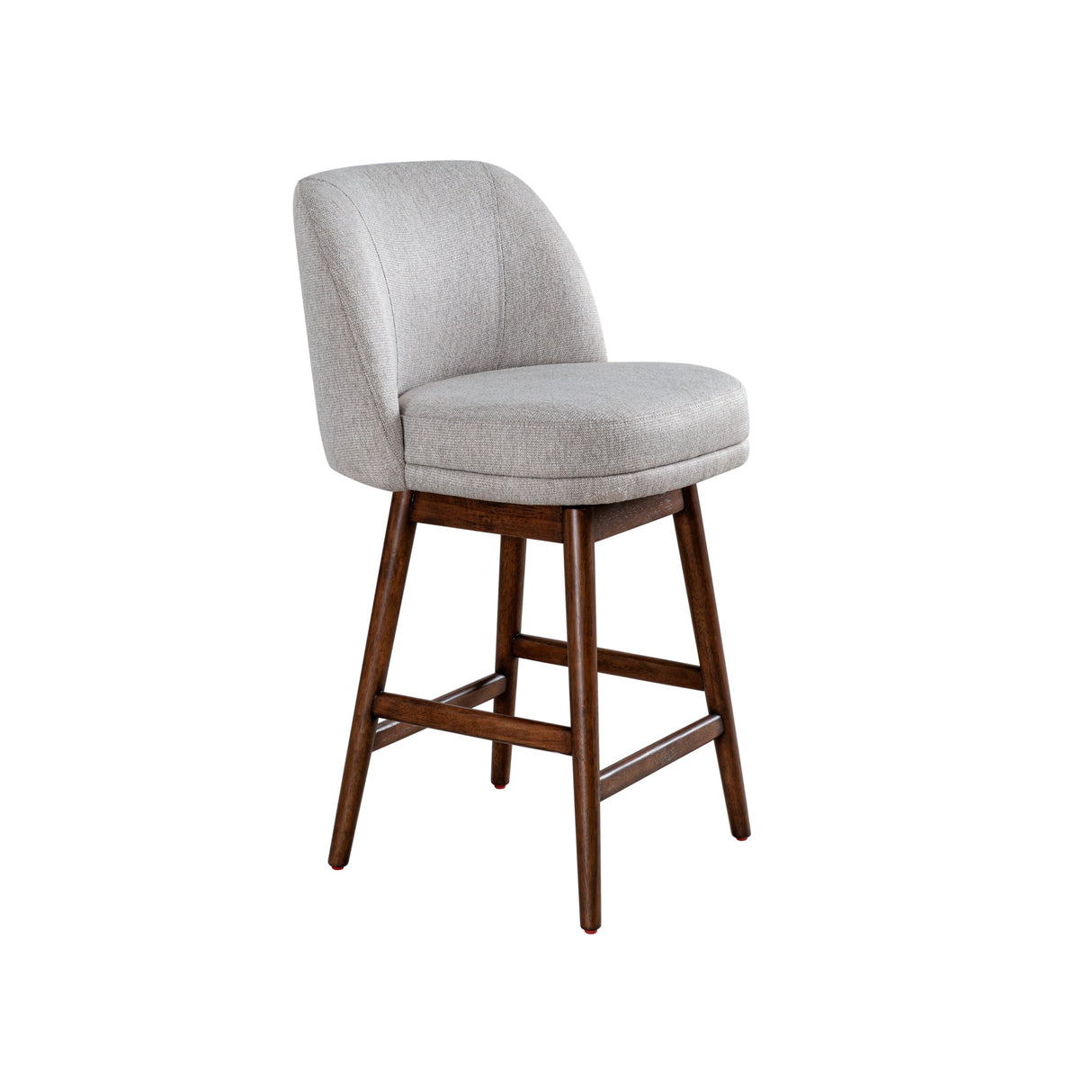 Front right view of Sadie Taupe Swivel Counter Stool